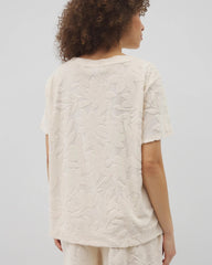Jacquard Terry Short Sleeve Top