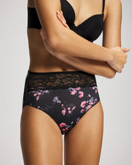 Vanishing Edge Microfiber Modern Brief Panty with Lace