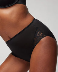 High-Waist Brief Panty with Lace