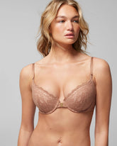 Push-Up Front-Close Bra with Lace