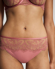 Tattoo Lace Embroidered High Leg Panty
