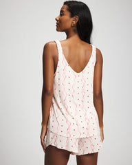 Shirred Strap Pajama Tank