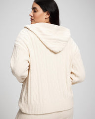 Cable Knit Plush Hoodie