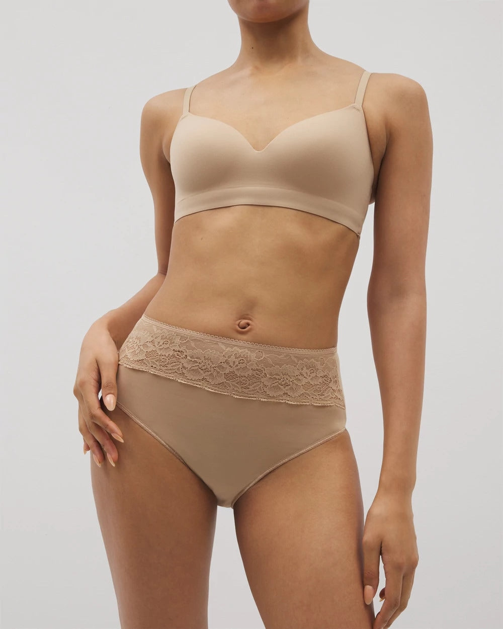 Vanishing Edge Microfiber Modern Brief Panty with Lace