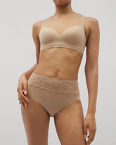Vanishing Edge Microfiber Modern Brief Panty with Lace
