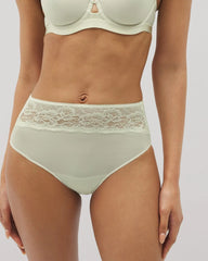 Vanishing Edge Microfiber Modern Brief Panty with Lace