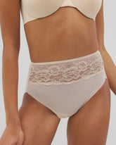 Vanishing Edge Microfiber Modern Brief Panty with Lace