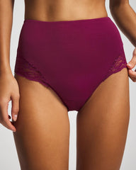 Tummy High-Waist Brief Panty with Lace