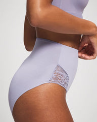 Tummy High-Waist Brief Panty with Lace