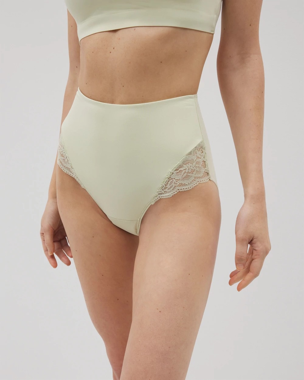Tummy High-Waist Brief Panty with Lace