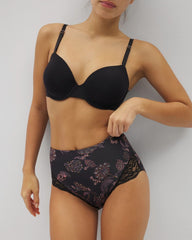Tummy High-Waist Brief Panty with Lace