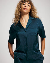Jacquard Dot Relaxed Notch Collar Pajama Top