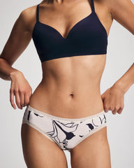 Cotton Hipster Panty with Lace Trim