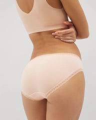 Cotton Hipster Panty with Lace Trim