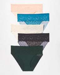 Edge Hipster Panty with Lace 5 Pack