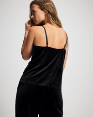 Velvet Lace Trim Pajama Cami