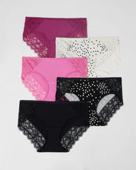 Hipster Panty with Enchanting Lace 5 Pack