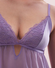 Crinkle Chiffon Mesh Pajama Cami