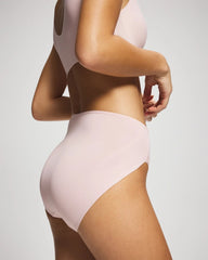 Tummy High-Leg Brief Panty with Lace