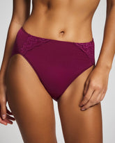 Tummy High-Leg Brief Panty with Lace