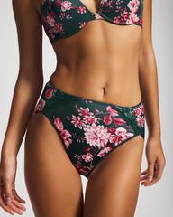 Tummy High-Leg Brief Panty with Lace