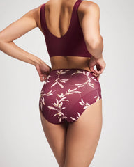 Tummy High-Leg Brief Panty with Lace