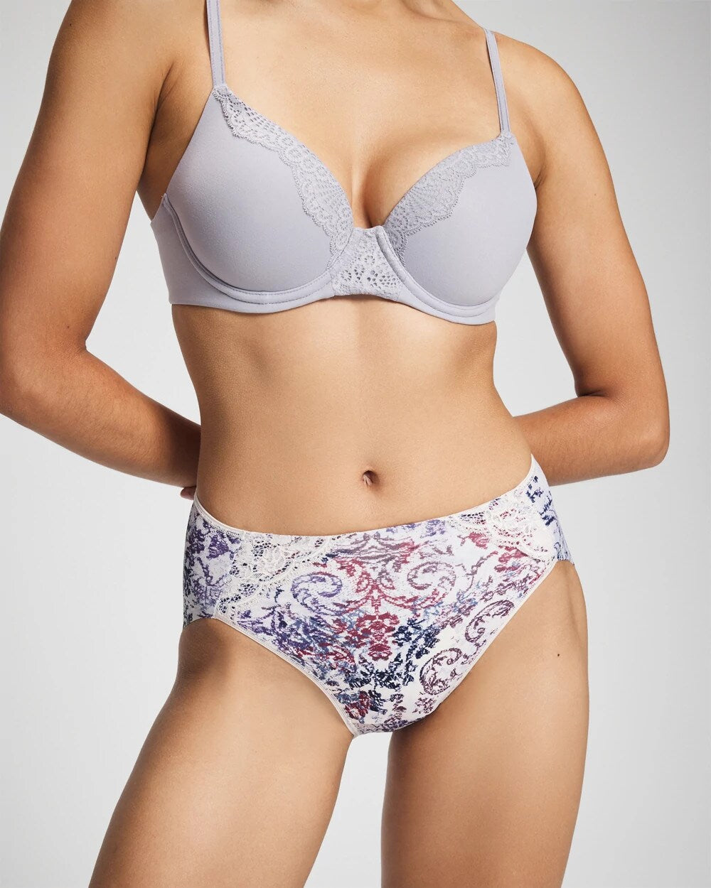 Tummy High-Leg Brief Panty with Lace