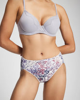 Tummy High-Leg Brief Panty with Lace