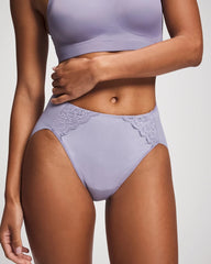 Tummy High-Leg Brief Panty with Lace