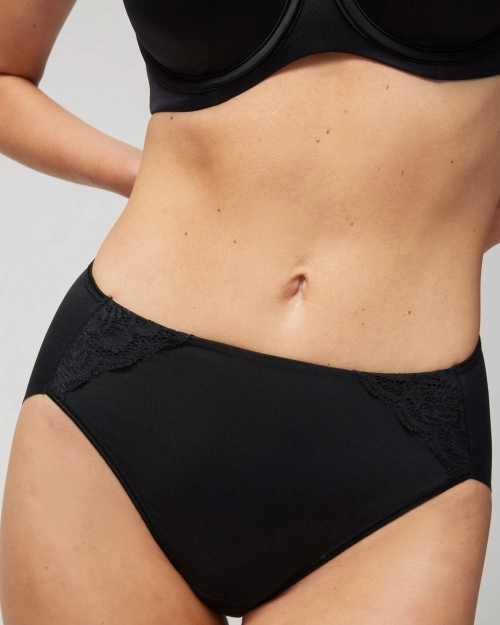 High-Leg Brief Panty with Lace