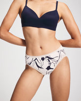 Cotton High-Leg Brief Panty with Lace Trim