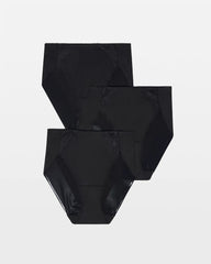 High-Leg Brief Panty with Lace 3 Pack