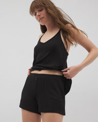 Lightweight Rib Knit Pajama Shorts