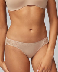 Cotton Blend Bikini Panty with Lace