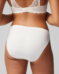 Cotton Blend Bikini Panty with Lace