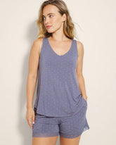 Printed V-Neck Pajama Tank