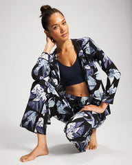 Satin Trim Pajama Pant