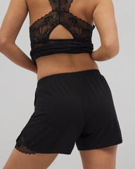Lace Trim Pajama Shorts