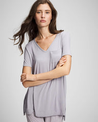 Short Sleeve Pajama Tunic Tee