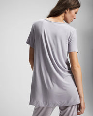 Short Sleeve Pajama Tunic Tee