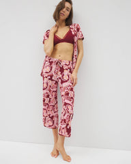 Piped Crop Pajama Pants