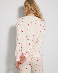 Long-Sleeve V-Neck Pajama Top