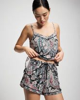 Relaxed Piped Pajama Short