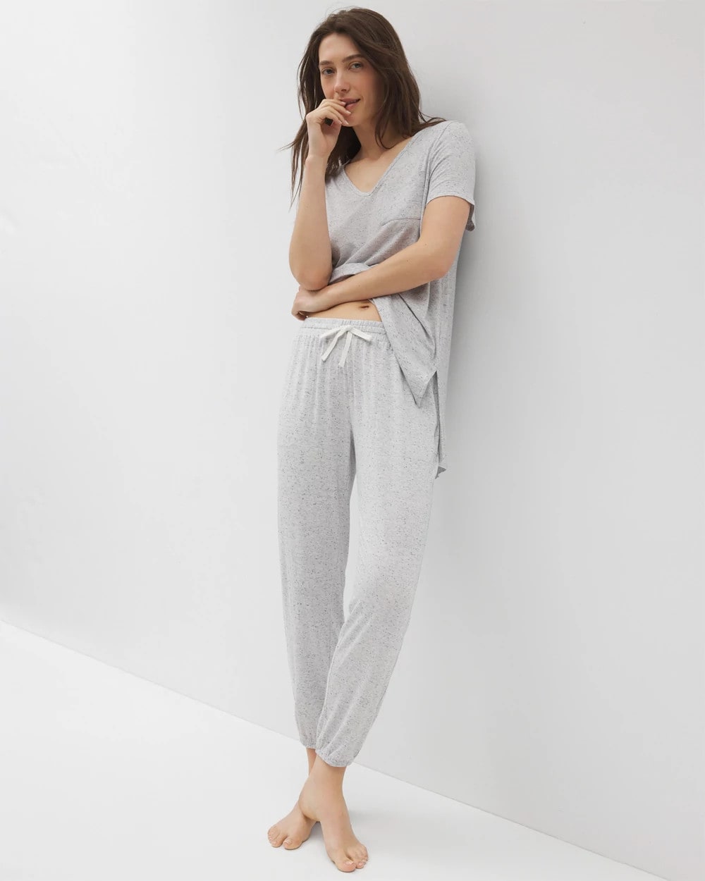 Slub Banded Ankle Pajama Pant