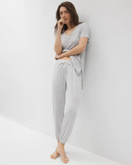 Slub Banded Ankle Pajama Pant