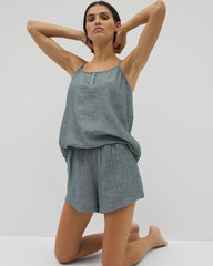 Cotton Gauze Pajama Shorts