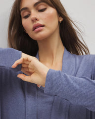 Lightweight Rib Knit Long Sleeve Wrap