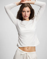 Ruched Long Sleeve Pajama Tee