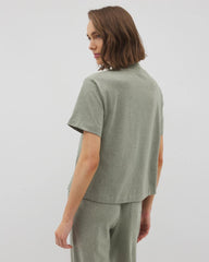 Button-Front Pajama Tee