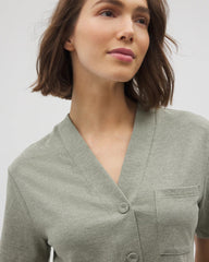 Button-Front Pajama Tee